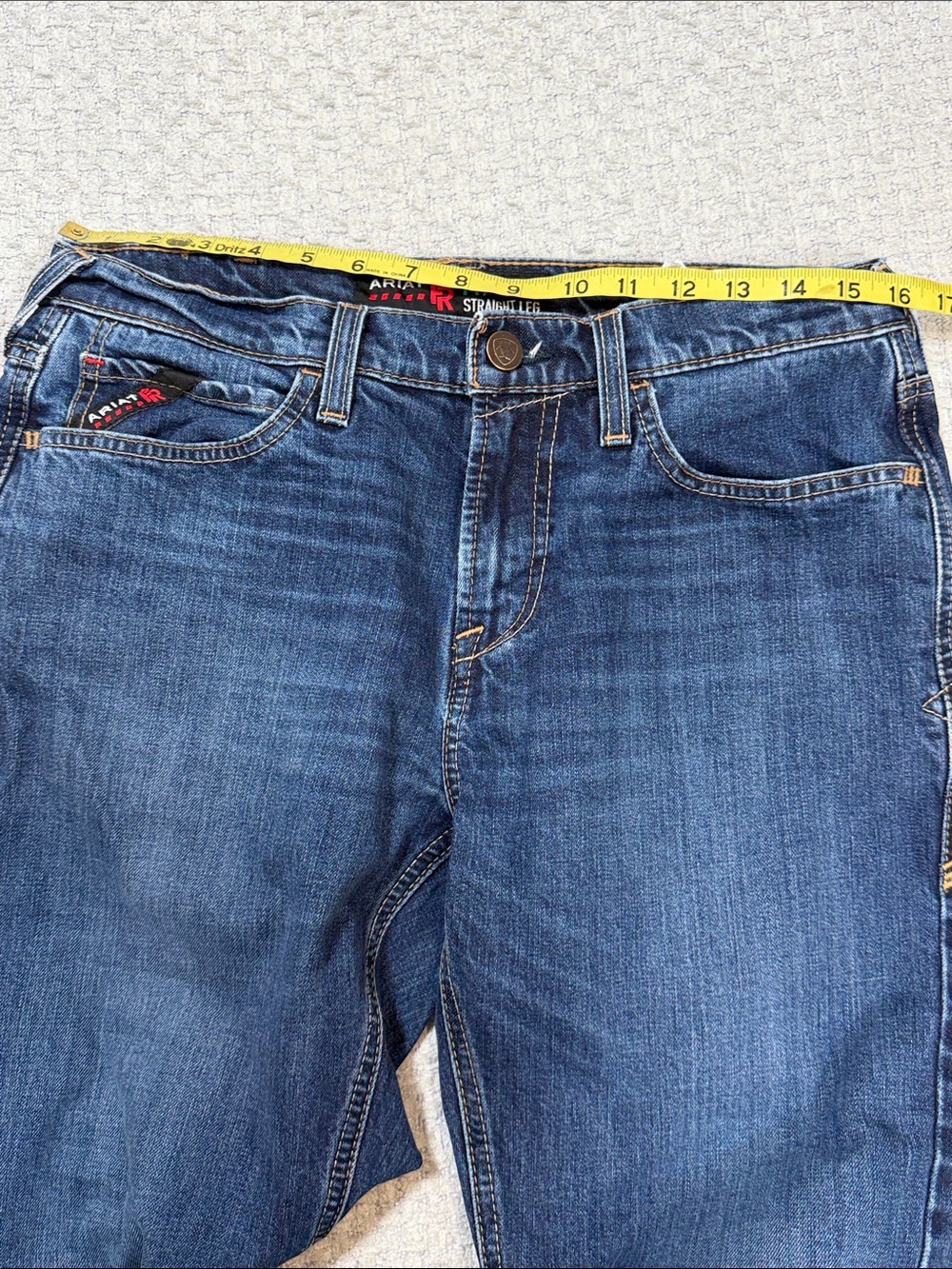 Mens Ariat Fire Resistant M7 Slim Straight Leg Jean Calville Sales Sample Jeans - Picture 11 of 15